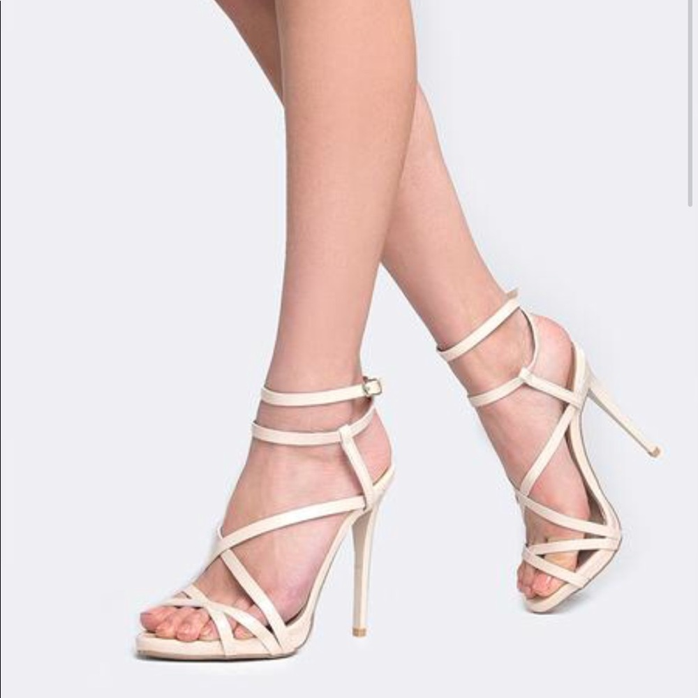J. Adams Nude strappy heels